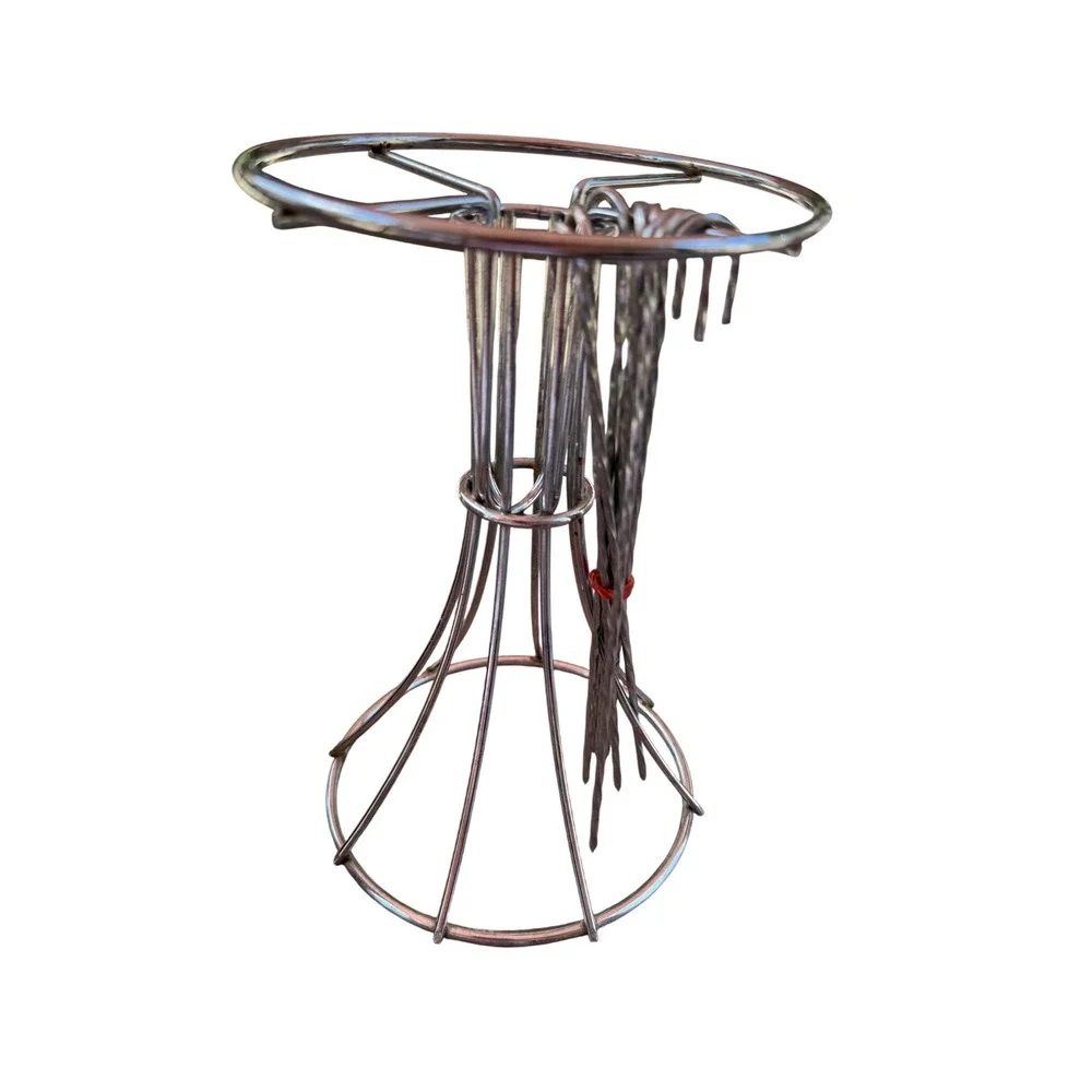 Vintage The Gourmet Up-Rite Roaster Kit Tempered Steel Vertical Poultry Rack